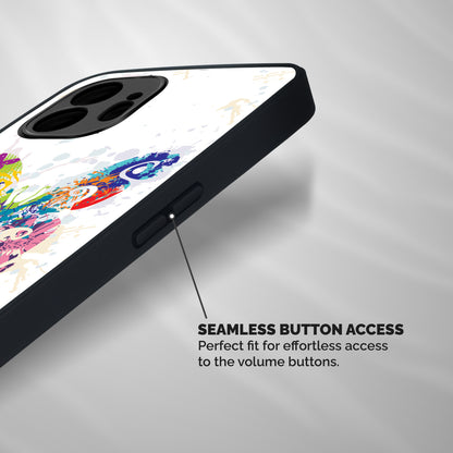 Abstract Butterfly Shockproof Hybrid Protection (Metal + TPU) Back Case Cover