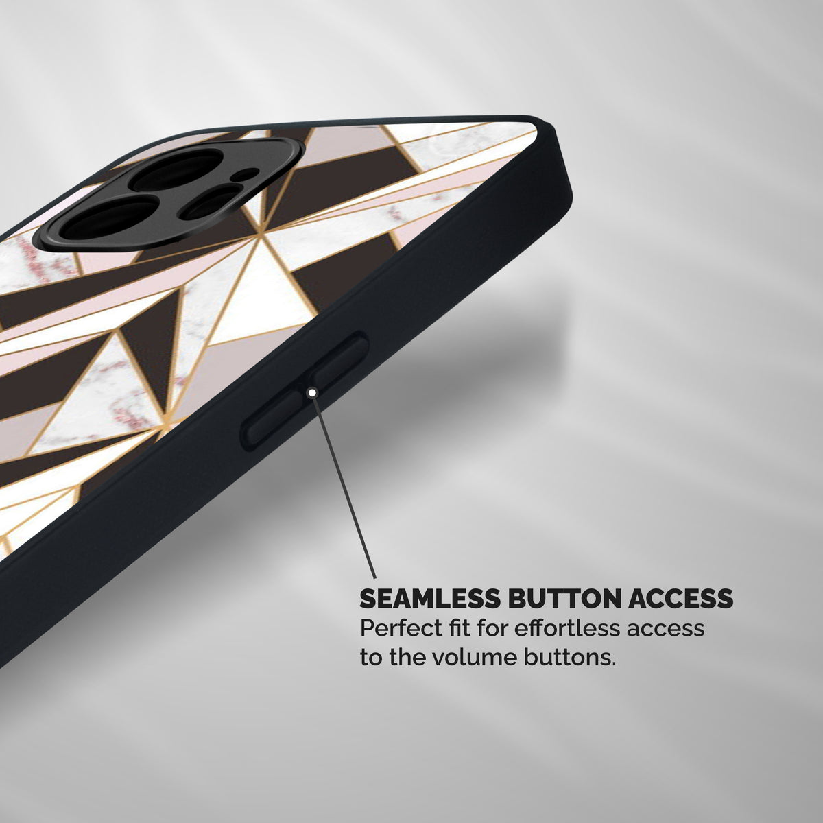 Abstract Corners Shockproof Hybrid Protection (Metal + TPU) Back Case Cover