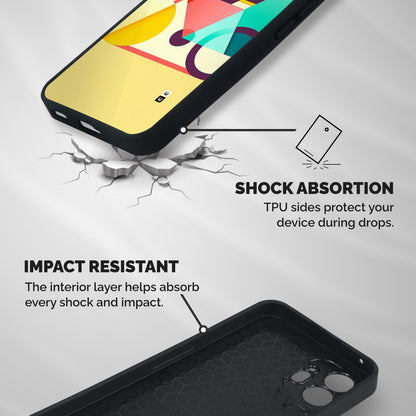 Abstract Cycle Shockproof Hybrid Protection (Metal + TPU) Back Case Cover