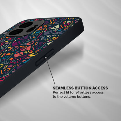 Abstract Figures Shockproof Hybrid Protection (Metal + TPU) Back Case Cover