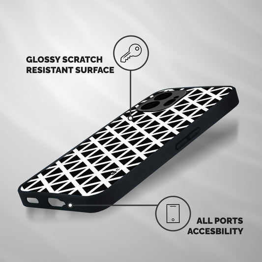 Abstract Geometry Maze Shockproof Hybrid Protection (Metal + TPU) Back Case Cover