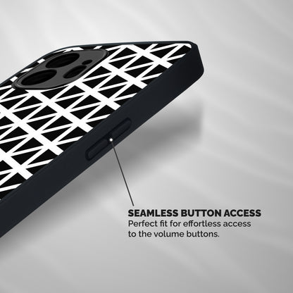 Abstract Geometry Maze Shockproof Hybrid Protection (Metal + TPU) Back Case Cover