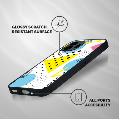 Abstract Geometry Shockproof Hybrid Protection (Metal + TPU) Back Case Cover