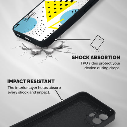 Abstract Geometry Shockproof Hybrid Protection (Metal + TPU) Back Case Cover