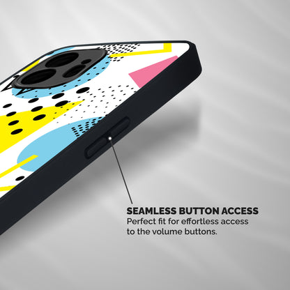 Abstract Geometry Shockproof Hybrid Protection (Metal + TPU) Back Case Cover