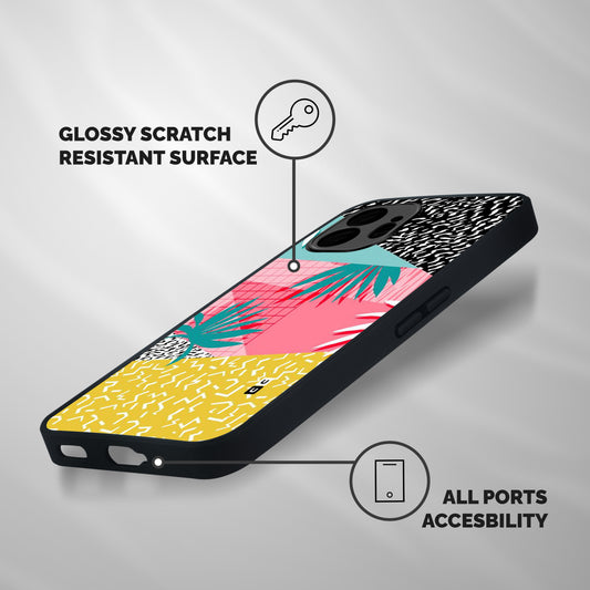 Abstract Grass Hues Shockproof Hybrid Protection (Metal + TPU) Back Case Cover
