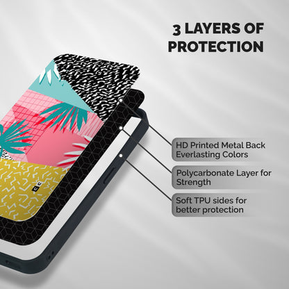 Abstract Grass Hues Shockproof Hybrid Protection (Metal + TPU) Back Case Cover