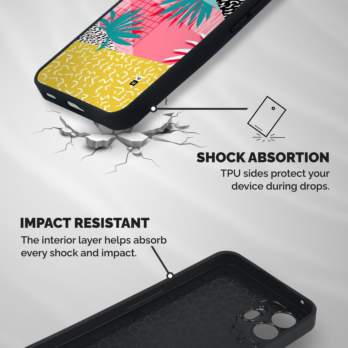 Abstract Grass Hues Shockproof Hybrid Protection (Metal + TPU) Back Case Cover