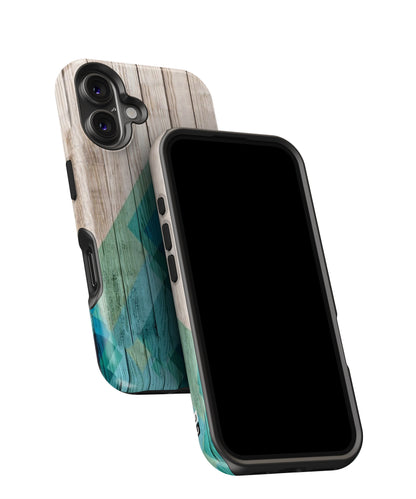 Abstract Green and Wood MagSafe Bumper Case