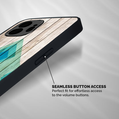 Abstract Green And Wood Shockproof Hybrid Protection (Metal + TPU) Back Case Cover
