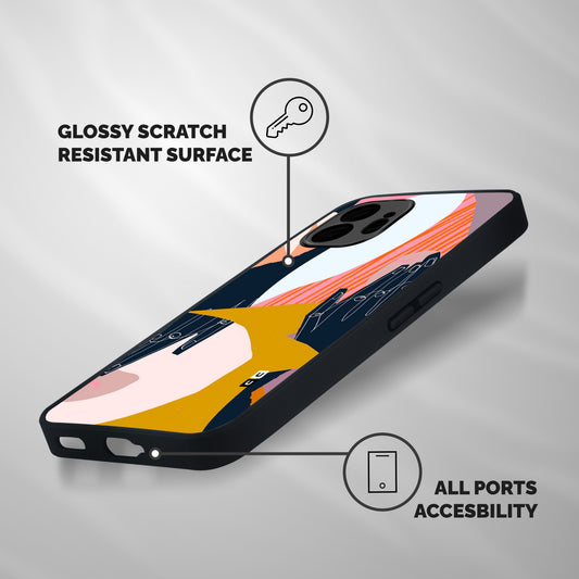 Abstract Hands Shockproof Hybrid Protection (Metal + TPU) Back Case Cover