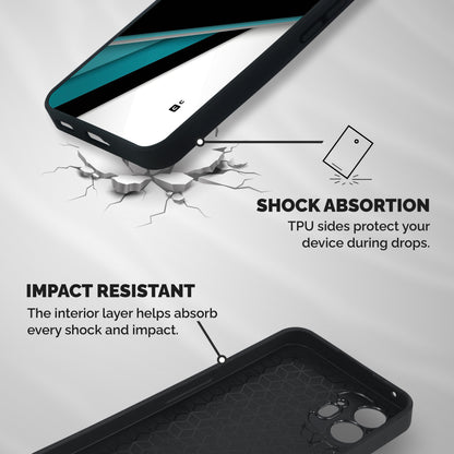 Abstract Lines Of Blue Shockproof Hybrid Protection (Metal + TPU) Back Case Cover