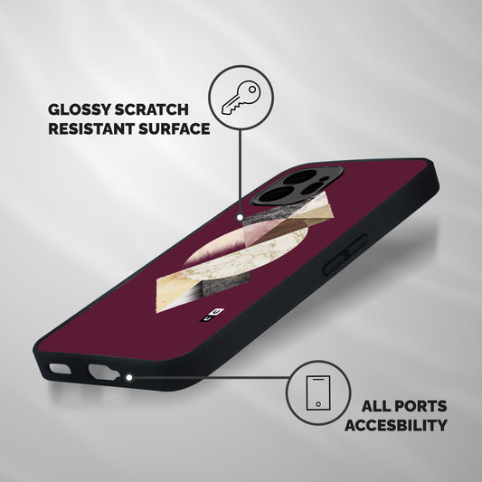 Abstract Marble Pattern Shockproof Hybrid Protection (Metal + TPU) Back Case Cover