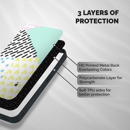 Abstract Pastel Shockproof Hybrid Protection (Metal + TPU) Back Case Cover
