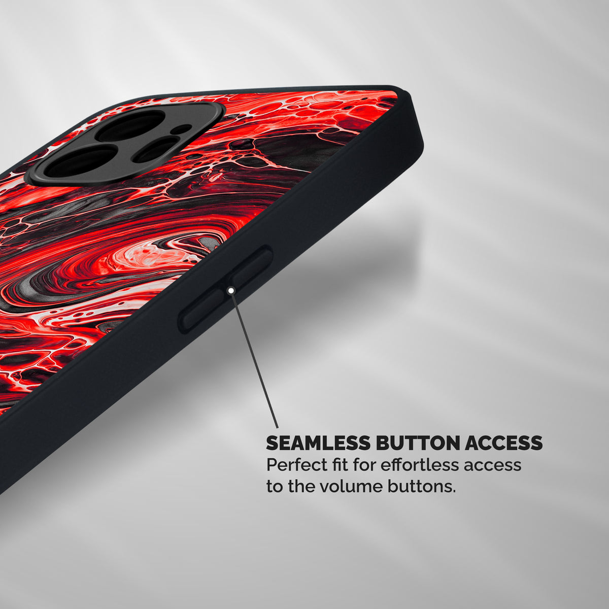 Abstract Pattern Gradient Marbled Shockproof Hybrid Protection (Metal + TPU) Back Case Cover