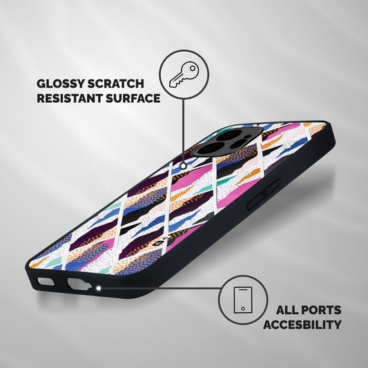 Abstract Polka Shockproof Hybrid Protection (Metal + TPU) Back Case Cover