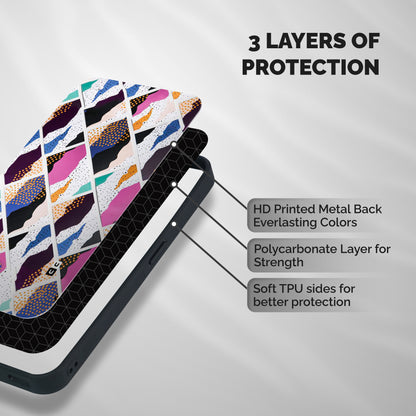 Abstract Polka Shockproof Hybrid Protection (Metal + TPU) Back Case Cover