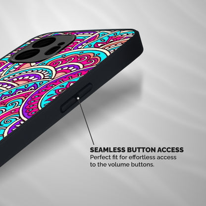 Abstract Rangoli Design Shockproof Hybrid Protection (Metal + TPU) Back Case Cover