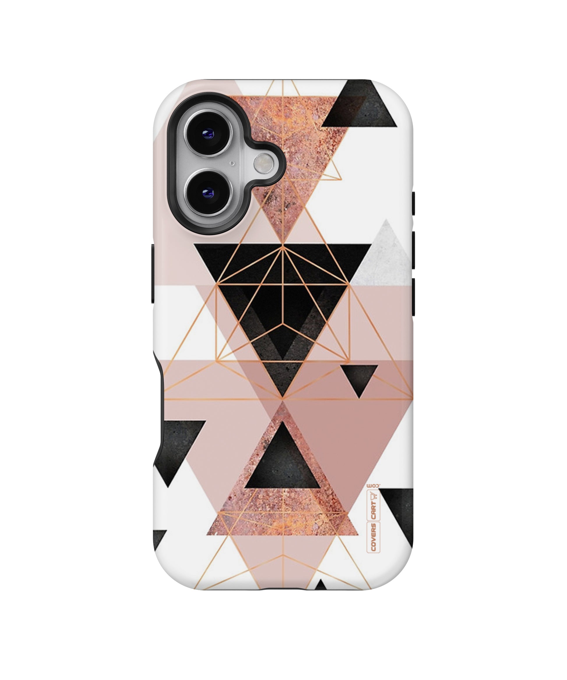 Abstract Rose Gold Triangles MagSafe Bumper Case