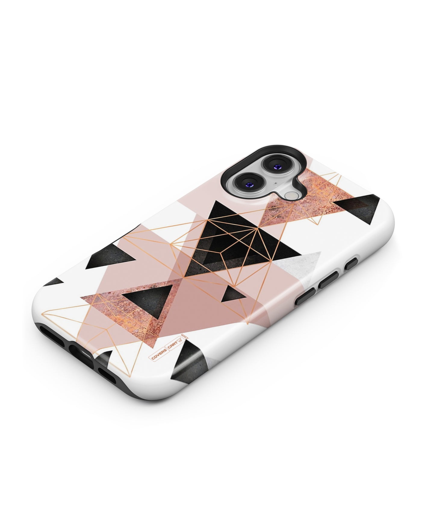 Abstract Rose Gold Triangles MagSafe Bumper Case