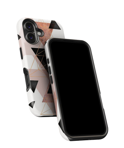 Abstract Rose Gold Triangles MagSafe Bumper Case