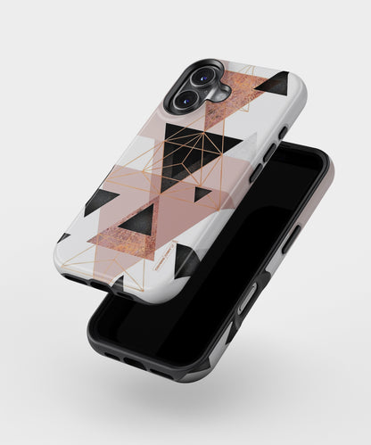 Abstract Rose Gold Triangles MagSafe Bumper Case