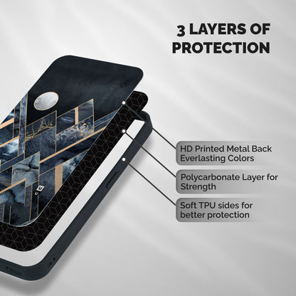 Abstract Scenic Design Shockproof Hybrid Protection (Metal + TPU) Back Case Cover
