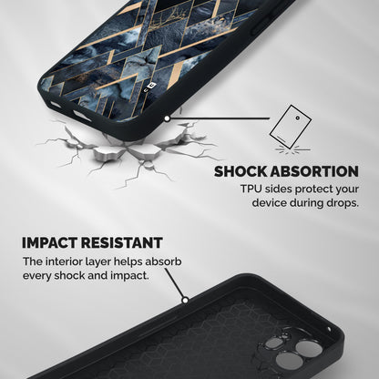 Abstract Scenic Design Shockproof Hybrid Protection (Metal + TPU) Back Case Cover