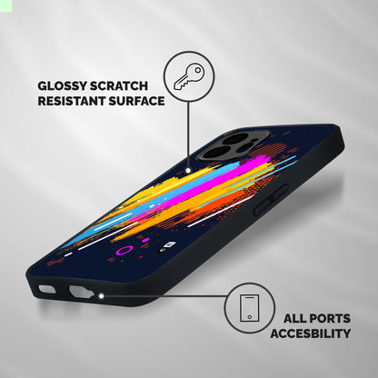 Abstract Shades Shockproof Hybrid Protection (Metal + TPU) Back Case Cover