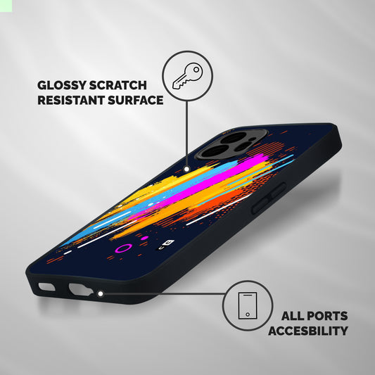 Abstract Shades Shockproof Hybrid Protection (Metal + TPU) Back Case Cover