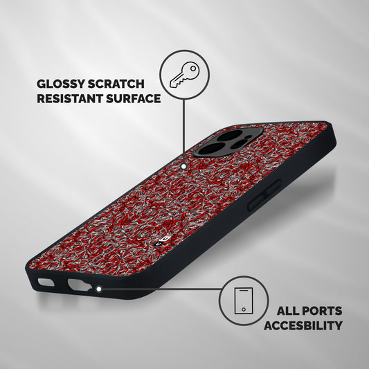 Abstract Threads Shockproof Hybrid Protection (Metal + TPU) Back Case Cover