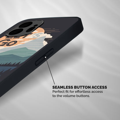 Abstract Travel Shockproof Hybrid Protection (Metal + TPU) Back Case Cover