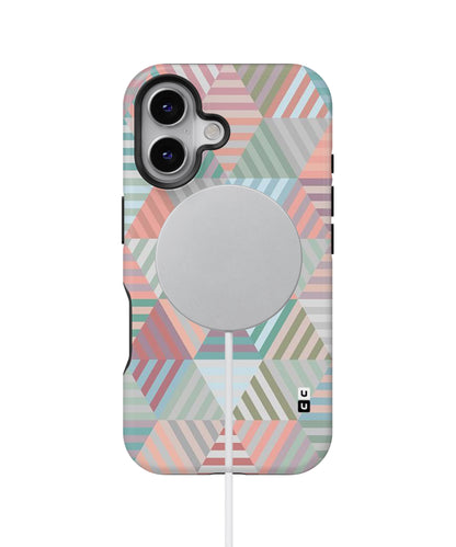 Abstract Triangle Lines MagSafe Bumper Case
