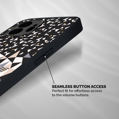 Abstract Varied Triangles Shockproof Hybrid Protection (Metal + TPU) Back Case Cover