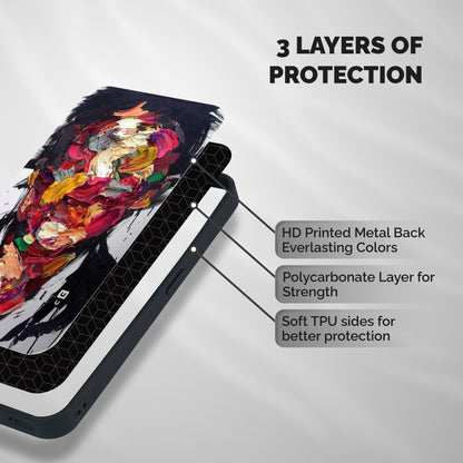 Acrylic Face Shockproof Hybrid Protection (Metal + TPU) Back Case Cover
