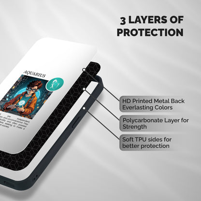 Admire Aquarius Shockproof Hybrid Protection (Metal + TPU) Back Case Cover