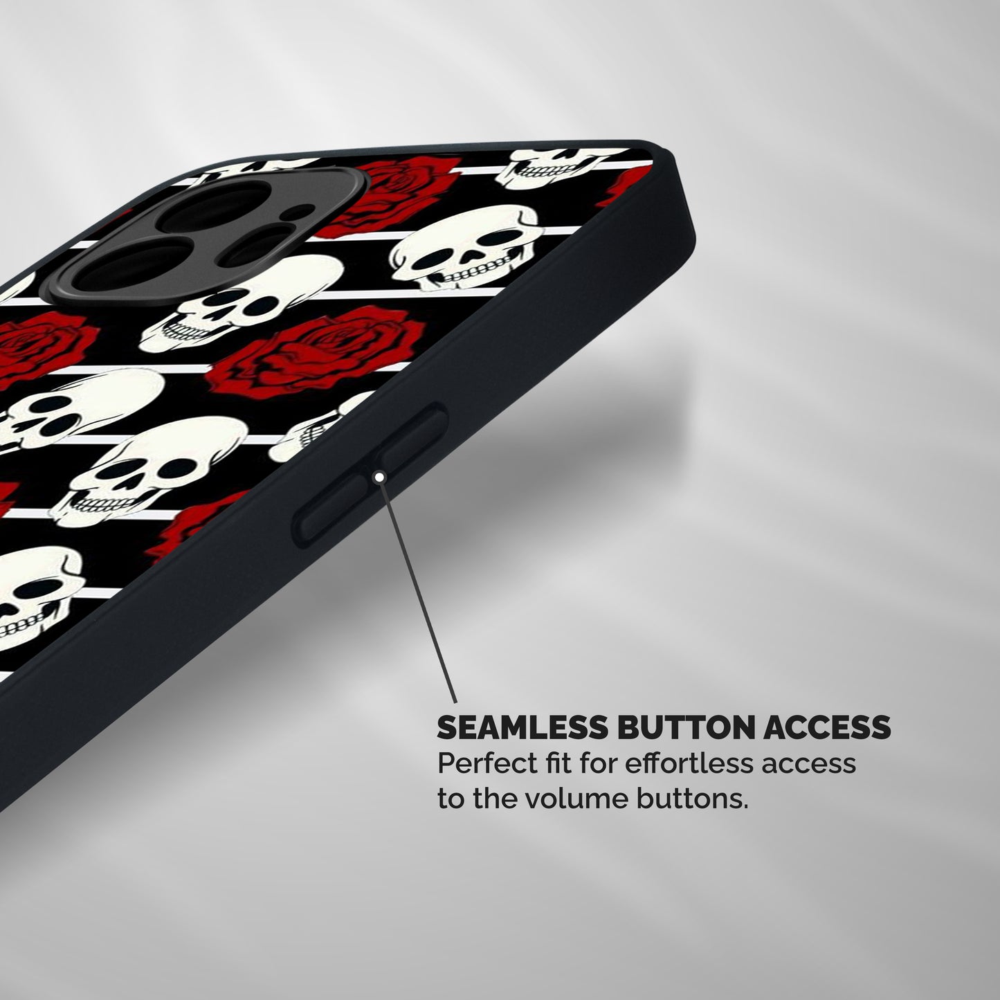 Adorable Skulls Shockproof Hybrid Protection (Metal + TPU) Back Case Cover