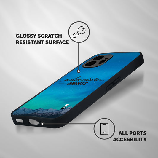 Adventure Awaits Shockproof Hybrid Protection (Metal + TPU) Back Case Cover