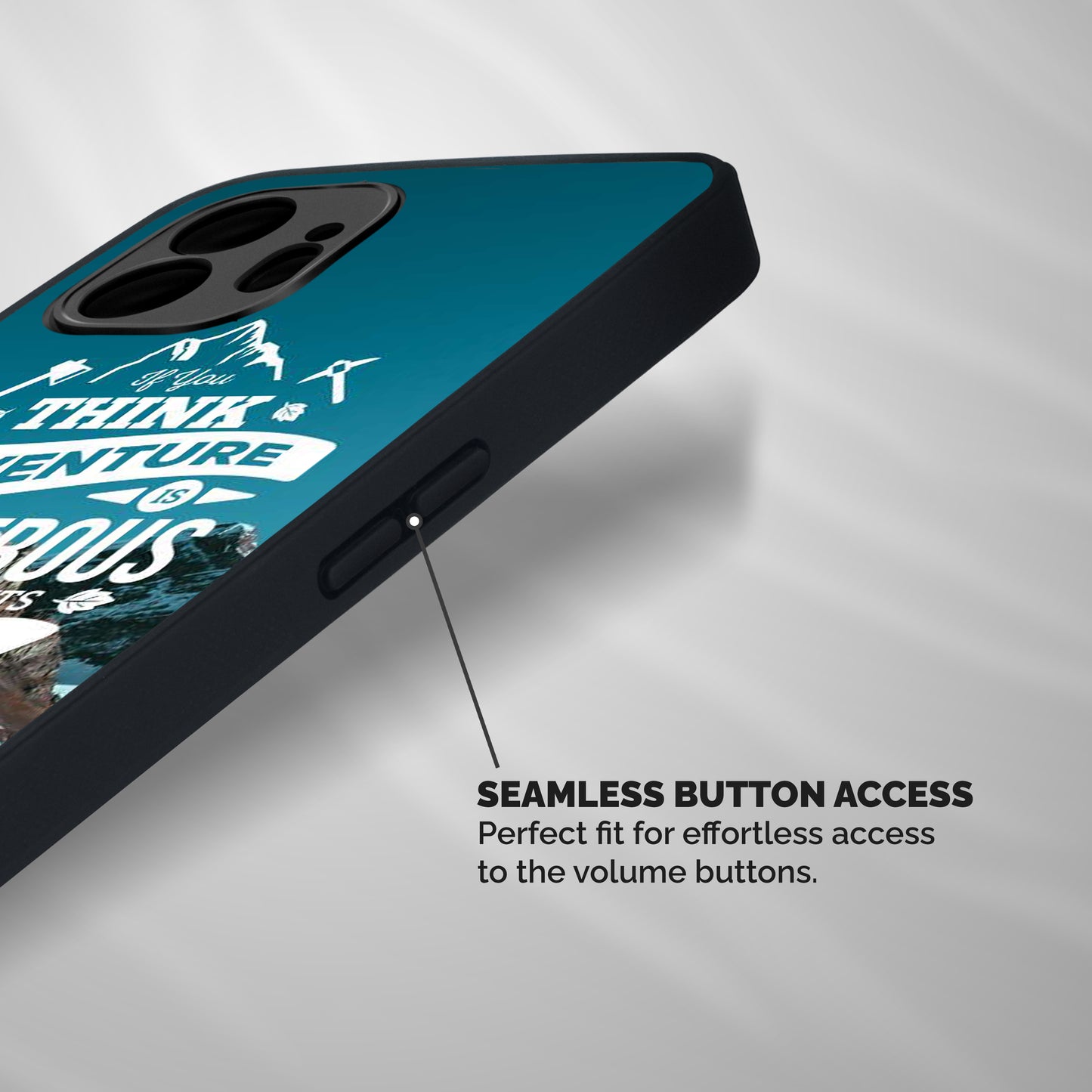 Adventure Dangerous Lethal Shockproof Hybrid Protection (Metal + TPU) Back Case Cover