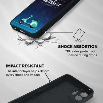 Adventure Scooter Shockproof Hybrid Protection (Metal + TPU) Back Case Cover