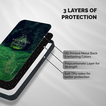 Adventure Take Shockproof Hybrid Protection (Metal + TPU) Back Case Cover