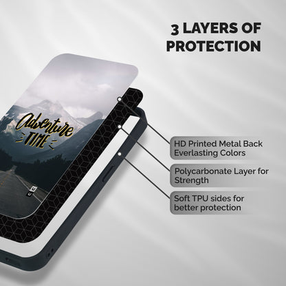 Adventure Time Shockproof Hybrid Protection (Metal + TPU) Back Case Cover