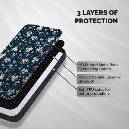 Aesthetic Bloom Shockproof Hybrid Protection (Metal + TPU) Back Case Cover