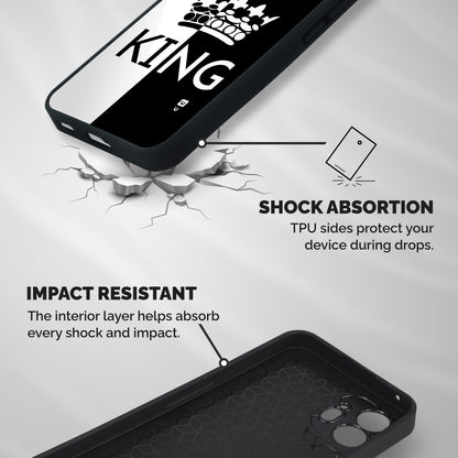 Aesthetic Crown King Shockproof Hybrid Protection (Metal + TPU) Back Case Cover