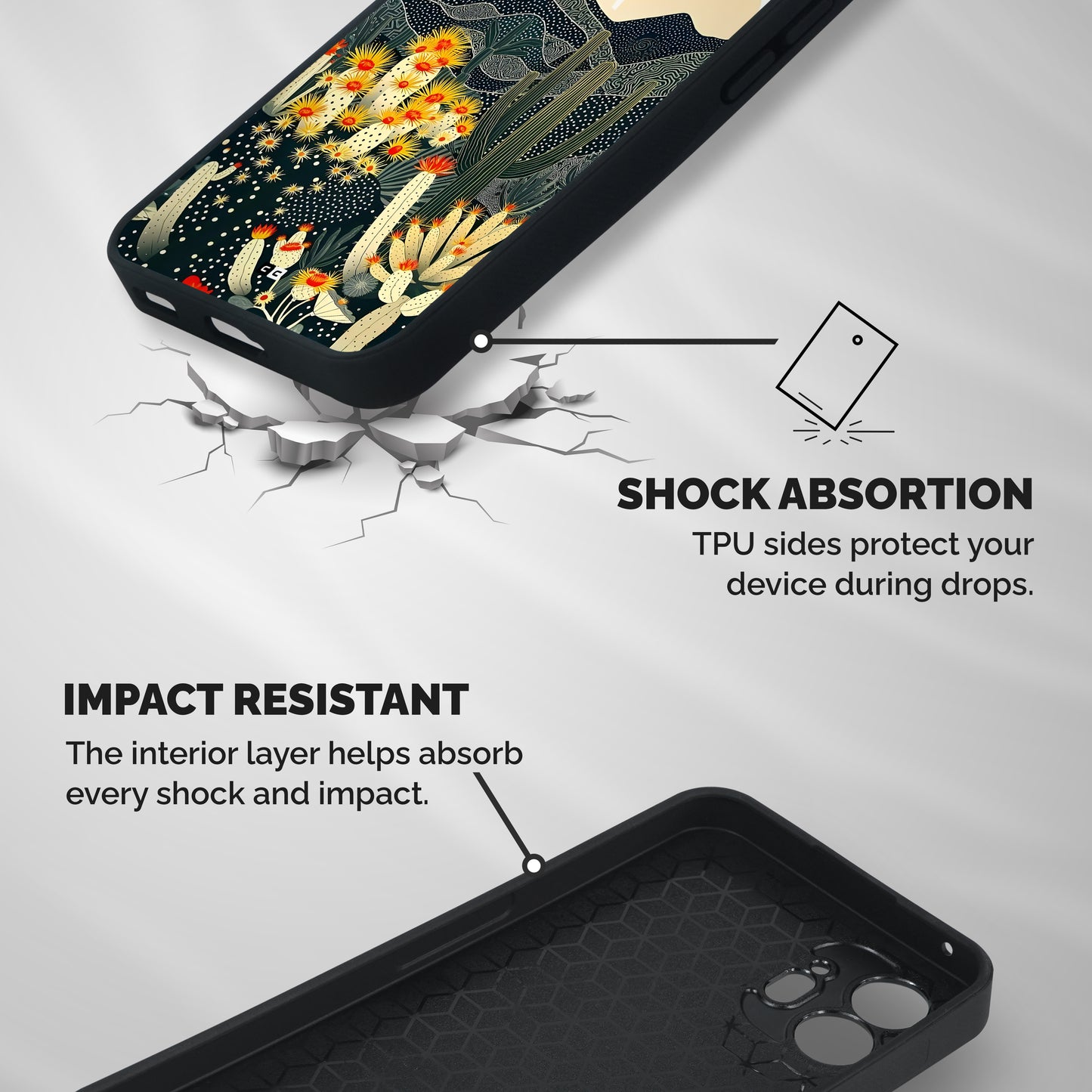 Aesthetic Desert Shockproof Hybrid Protection (Metal + TPU) Back Case Cover