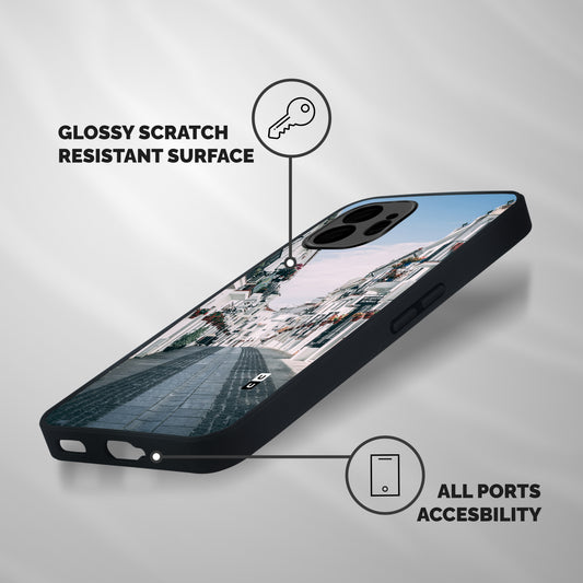 Aesthetic Street Shockproof Hybrid Protection (Metal + TPU) Back Case Cover
