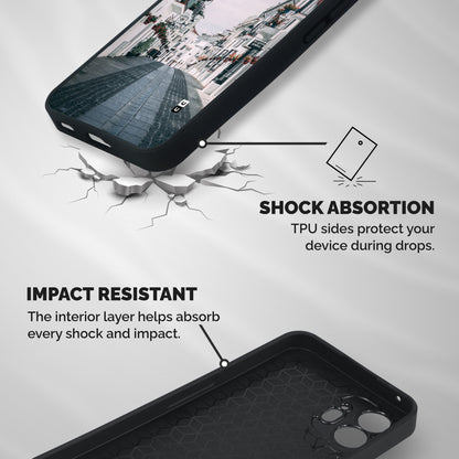 Aesthetic Street Shockproof Hybrid Protection (Metal + TPU) Back Case Cover