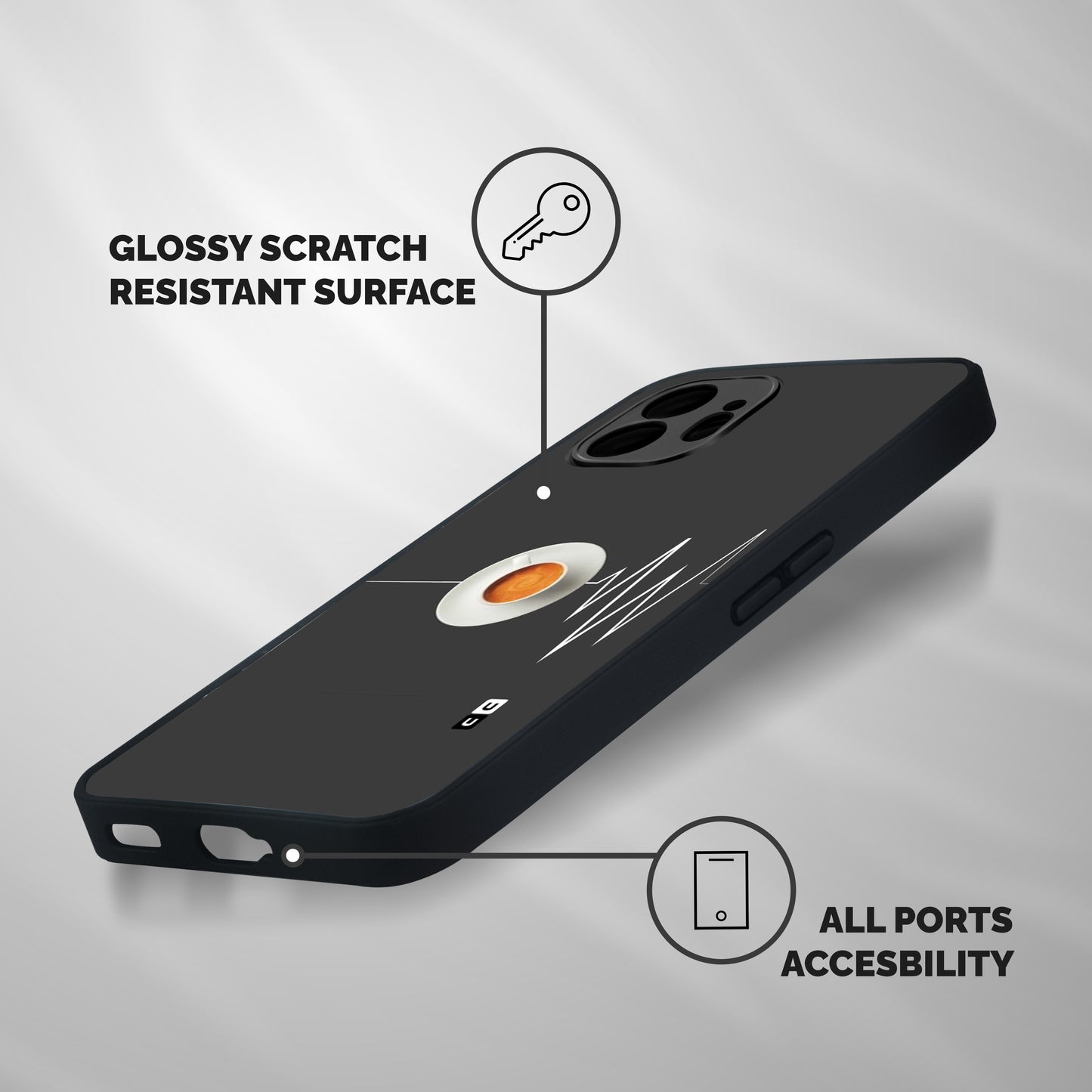 After Coffee Shockproof Hybrid Protection (Metal + TPU) Back Case Cover