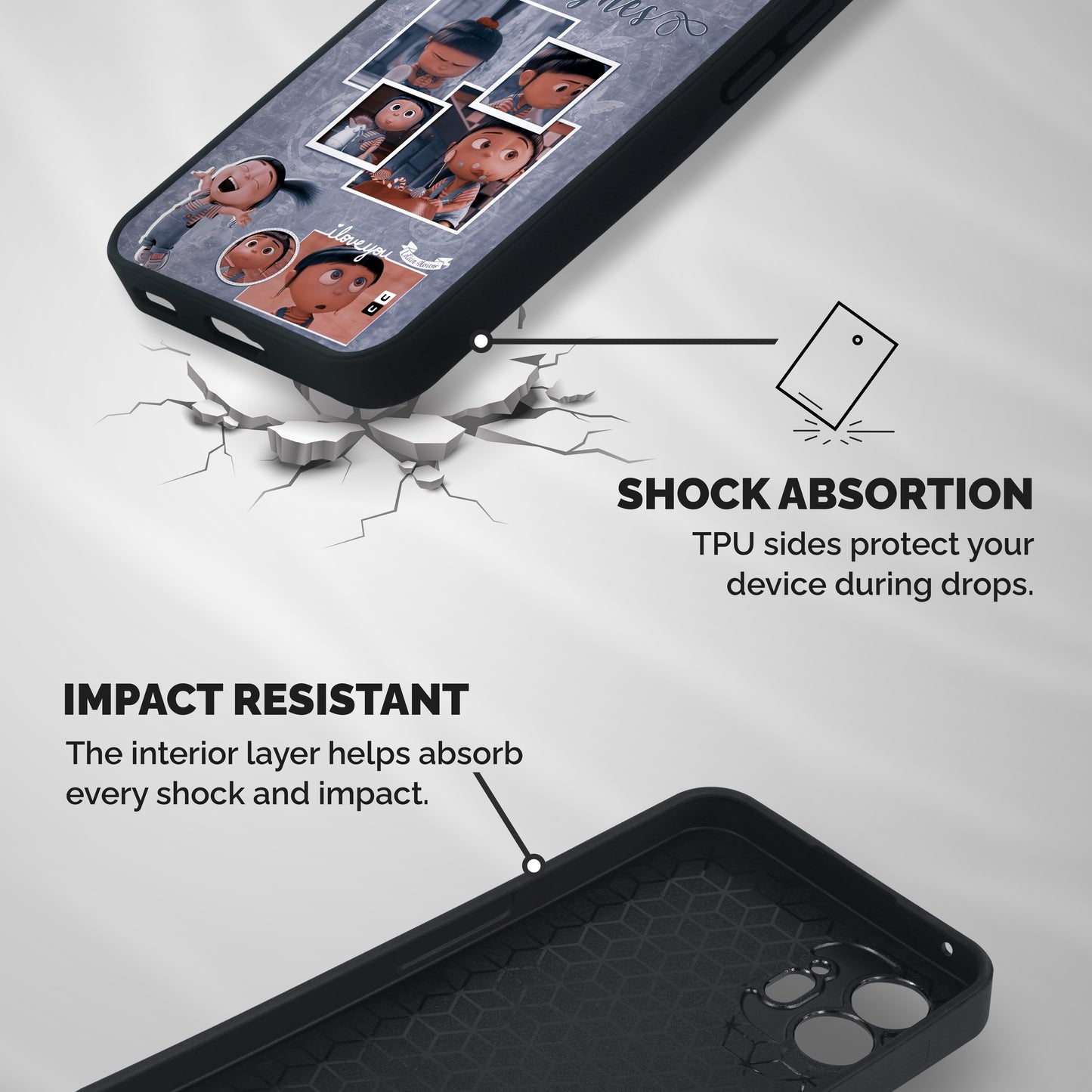 Agnes Shockproof Hybrid Protection (Metal + TPU) Back Case Cover
