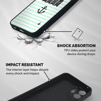 Ahoy Sailor Shockproof Hybrid Protection (Metal + TPU) Back Case Cover